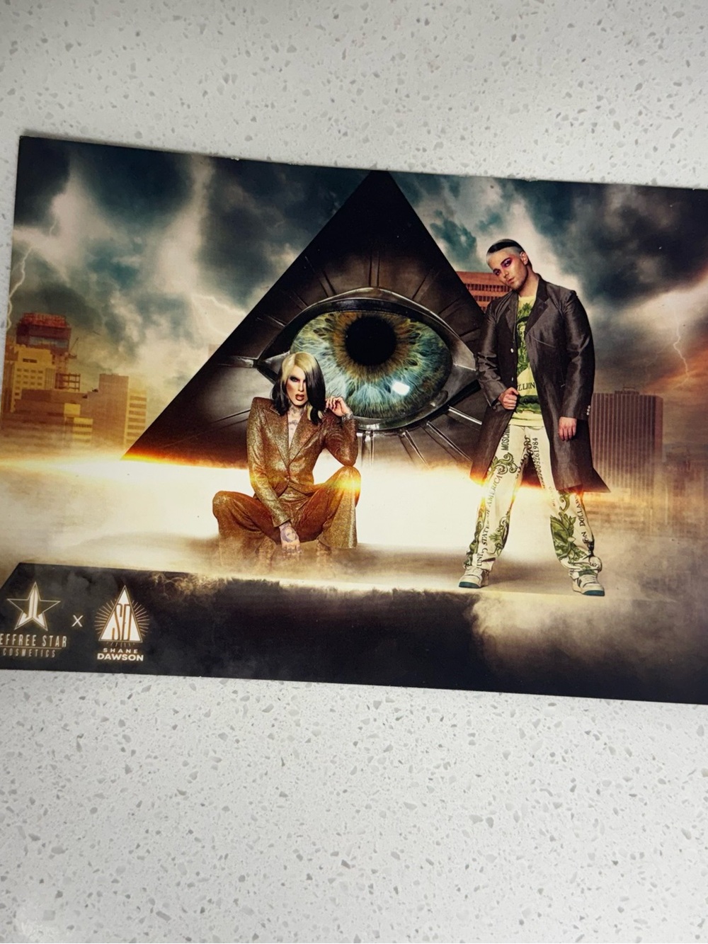 Jeffree star conspiracy postcard